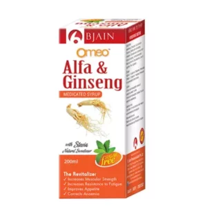 BJain Omeo Alfa & Ginseng Syrup (Sugar Free) (200ml) available on Herbkart