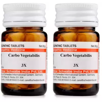 Willmar Schwabe India Carbo Vegetabilis 3X (20g, Pack of 1)