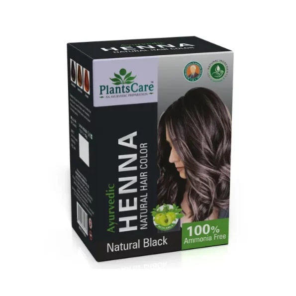 Plants Care Ayurvedic Henna Natural Hair Color Black 240g, NOLPlantscareHennaBlack240g-1.webp, NOLPlantscareHennaBlack240g 1