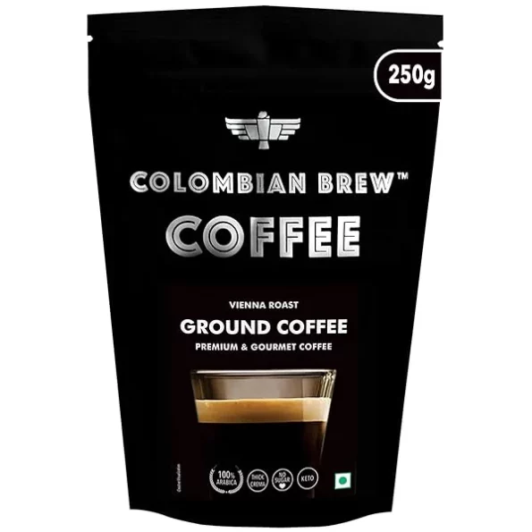 Colombian Brew Premium Arabica Ground Coffee, Vienna Roast, 250g, 71AMsvUHaL._SX600_.webp, 71AMsvUHaL. SX600