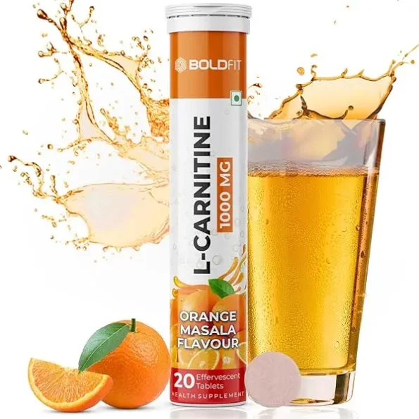 Boldfit L Carnitine Tartrate Effervescent Tablets 1000mg Pre Workout - Orange Masala Flavor - 20 Tablets, 71e2Ge-7qOL._SX600_.webp, 71e2Ge 7qOL. SX600