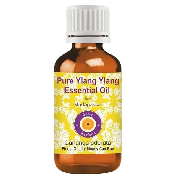 Deve Herbes Pure Ylang Ylang Essential Oil (Cananga odorata) Steam Distilled 15ml, 61HsAb6rlL._SX600_.webp, 61HsAb6rlL. SX600