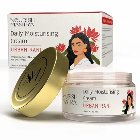 Nourish Mantra Urban Rani Daily Moisturizing Cream/With Hyaluronic Acid, Niacinamide & Sea Buckthorn 50ml, 71WVcNqMjIL._SX600_.webp, 71WVcNqMjIL. SX600