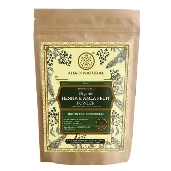 KHADI NATURAL Henna & Amla Fruit Organic Powder available on Herbkart