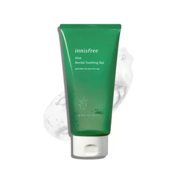 Innisfree Aloe Vera Revital Soothing Gel 300ml, with Jeju Aloe Vera extarct for all skin types available on Herbkart