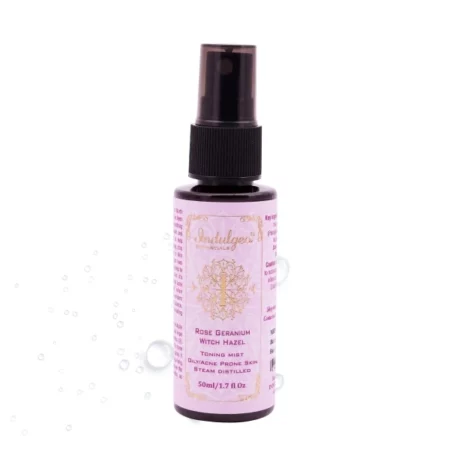 INDULGEO ESSENTIALS Rose Geranium Witch Hazel Facial Toner 60ml (Pack of 1) For Glowing Skin | Face Mist Refines Pores, Brightens & Smoothens Skin Texture | Suitable For All Skin Types