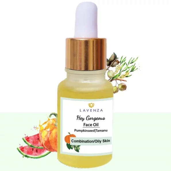 Lavenza 100% Natural Face Serum; Anti Acne, Skin Clarifying, For Dark circles| Glowing & Balanced skin, with Watermelon, Tamanu, Tea Tree oils; Face Oil 15ML, Herbkart8t751JJZdxaz2L.webp,