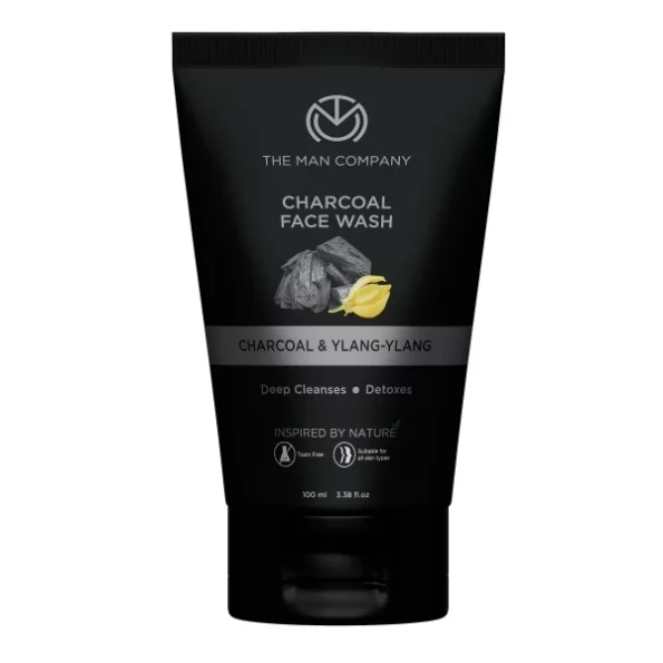 The Man Company Activated Charcoal Face Wash for Men | Ylang Ylang | Oil Control | Unclog Pores | Deep Cleansing | Blackheads Removal | All Skin Types - 100ml, Herbkart8t771RftA3Ip9L.webp, Herbkart8t771RftA3Ip9L
