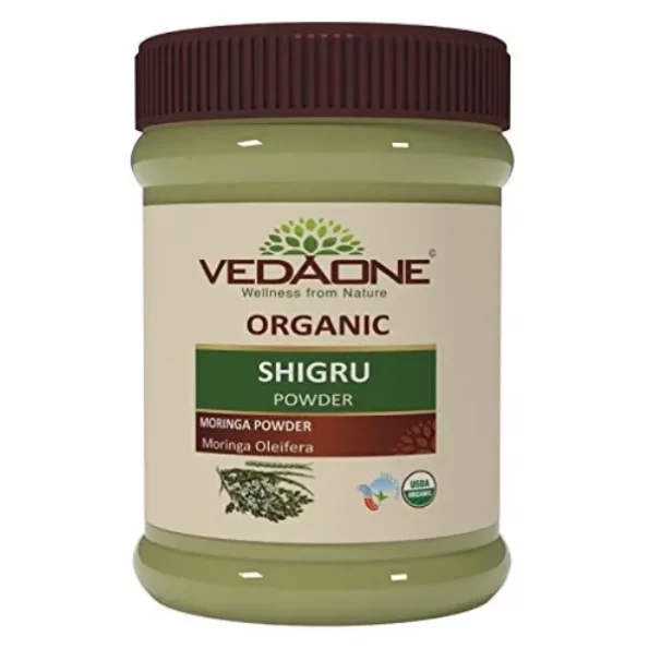 Vedaone USDA Organic Shigru(Moringa) Powder 100gm For Anti-Oxidant and Super Food Support available on Herbkart