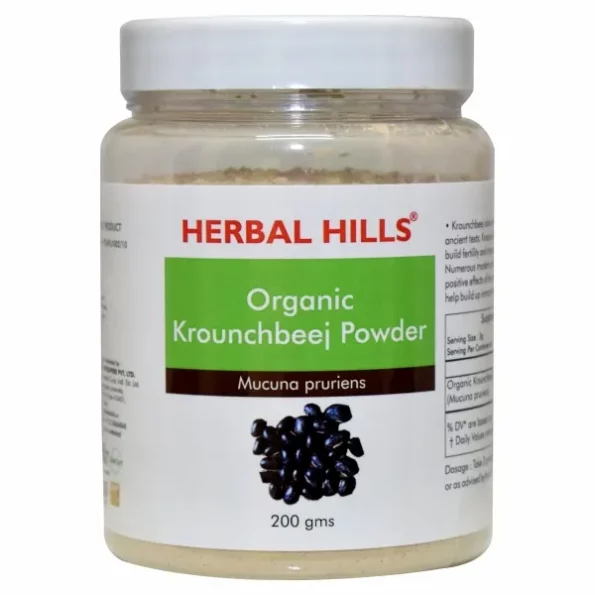 Herbal Hills Organic Konch Beej/Kaunch Beej/Krounchbeej Powder, 200 Gms, Herbkart8t771VCoZAYO1L.webp, Herbkart8t771VCoZAYO1L