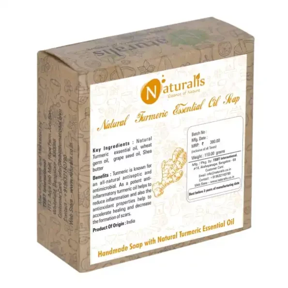 Naturalis Handmade Soap With Natural Turmeric Essential Oil, 110 gm, Herbkart8t771aLCpShDsL.webp, Herbkart8t771aLCpShDsL