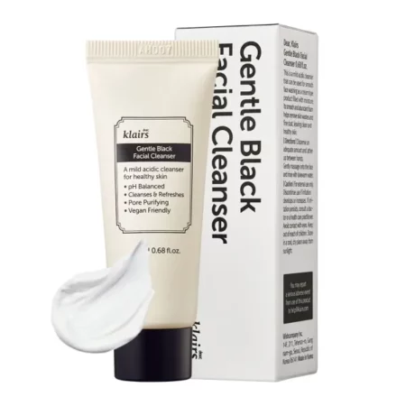 Klairs Gentle Black Facial Cleanser, 4.73 Fl Oz Vegan, Low Ph, Hydrating Finish, 99% Fine Dust Removal, A Creamy Foam Cleanser
