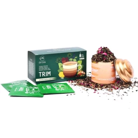 Oh CHA - Green Tea for Weight Loss Combo | Green Tea Bags + Whole Green Tea Leaves | Trim Tea & Afternoon Boost Tea, Slim Tea Combo, Ideal for Weight Management | 20 Tea Bags + 35gms Whole Leaf Tea
