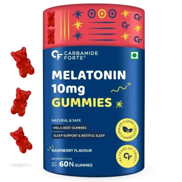 Carbamide Forte Melatonin 10mg Gummies for Better Sleep, Sleep Supplement - 60 Veg Gummies, Herbkart8t771qER03uiCL.webp, Herbkart8t771qER03uiCL