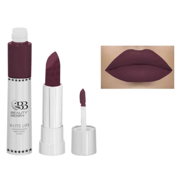 Beauty Berry Matte Lips 2 IN 1 Long Lasting Gloss Matte Lipstick (Wine), Herbkart8t761aAaaxa3xL.webp,