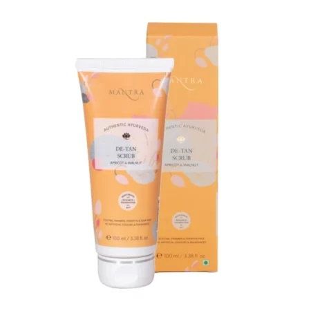 Mantra Herbal De-Tan Scrub Apricot & Walnut - 100 ml | Reduces Pigmentation & Blackheads, Retain Moisture, Eliminates Patches of Dry Skin & Relieves Skin Inflammation