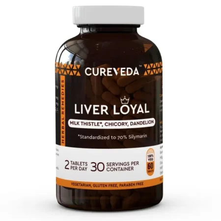 Cureveda Liver Support Supplement with Milk Thistle Extract | Liver Detox Supplement 60 Veg Tablets