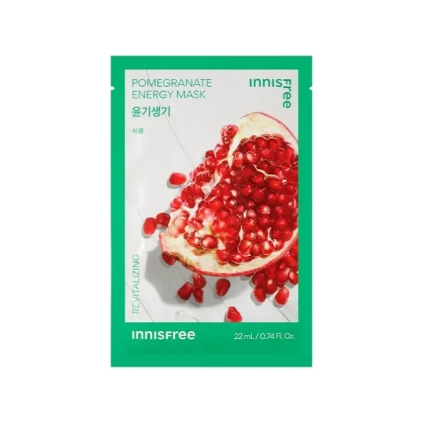 Innisfree Pomegranate Energy Sheet Mask 22ml available on Herbkart