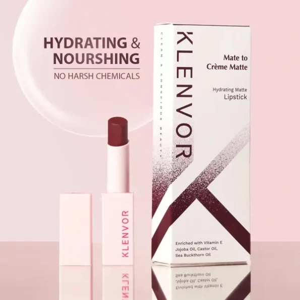 Klenvor Mate To Cream Matte Hydrating Lipstick - 10 Uplift: Chilli Red, Herbkart8t761HStH8WBtL.webp, Herbkart8t761HStH8WBtL