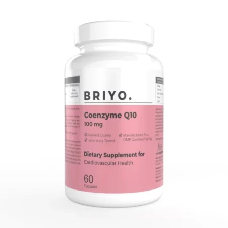 Briyo CoQ10 100 mg coenzyme Q10 Ubiquinone - Naturally Fermented, USP Grade, Superior Absorption Antioxidant for Heart Health and Energy Boost - 60 Capsules