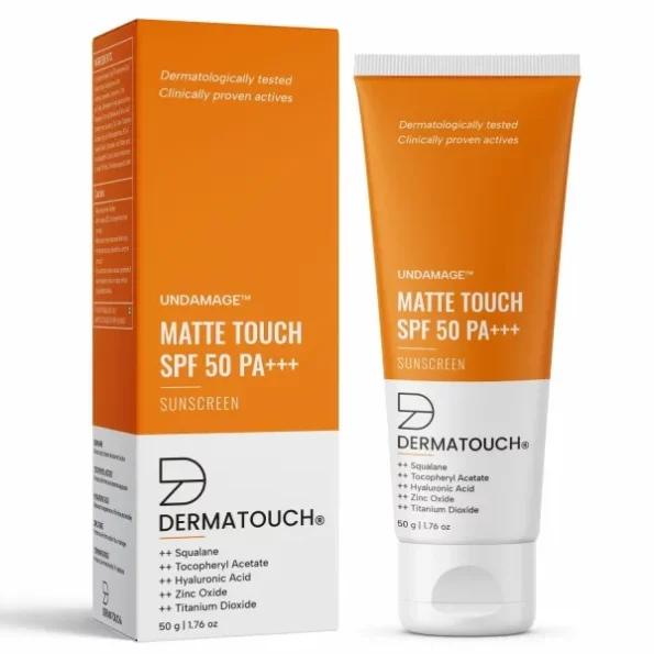 DERMATOUCH Matte Touch Sunscreen SPF 50 PA+++, 50g, Herbkart8t7618eAmChapL.webp, Herbkart8t7618eAmChapL