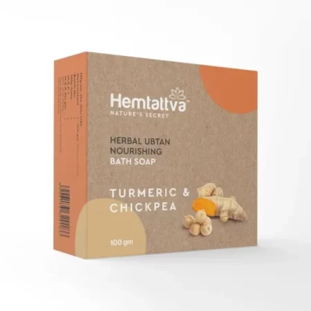 Hemtattva Face Glow Herbal therapy Bath Soap -Turmeric & Chickpea 100 gms- Pack of 1 | May Helps Brighten Up Skin and Tenderness | Paraben Free | Gentle Cleansing Bar For All Skin Type