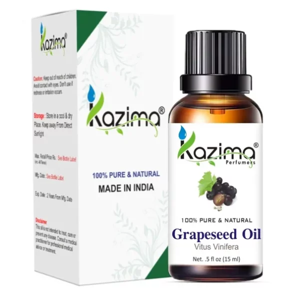 KAZIMA GrapeSeed Cold Pressed Carrier Oil (15ML) available on Herbkart