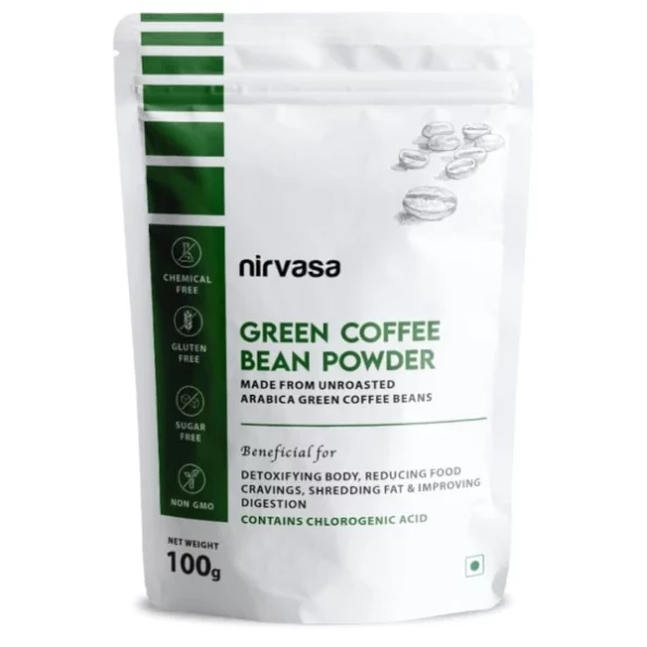 Nirvasa Unroasted Arabica Green Coffee Bean Extract Powder With Chlorogenic Acid, 100G, Herbkart8t7615j6i7MfyL.webp, Herbkart8t7615j6i7MfyL