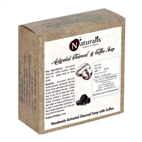 Naturalis Essence of Nature Handmade Charcoal Soap with Natural Coffee, g, Herbkart8t771hZBTf-XEL.webp, Herbkart8t771hZBTf XEL