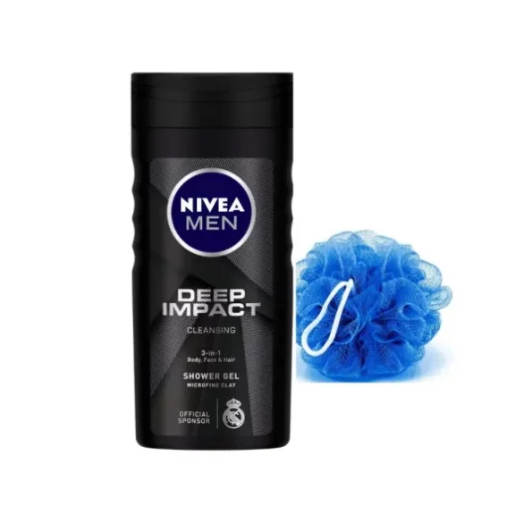 NIVEA Men Deep Impact Shower Gel, 250ml With Free Loofah, Herbkart8t7612PixqVu5L.webp,