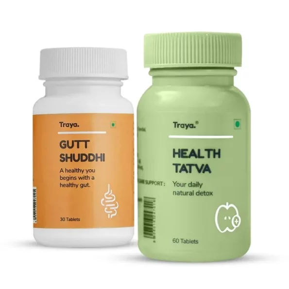 Traya Gut Health Combo Tablets, Immunity & Metabolism Boosters Tablets (30 Tablets) + Health Tatva (60 Tablets), Herbkart8t7518tll0PkSL.webp, Herbkart8t7518tll0PkSL