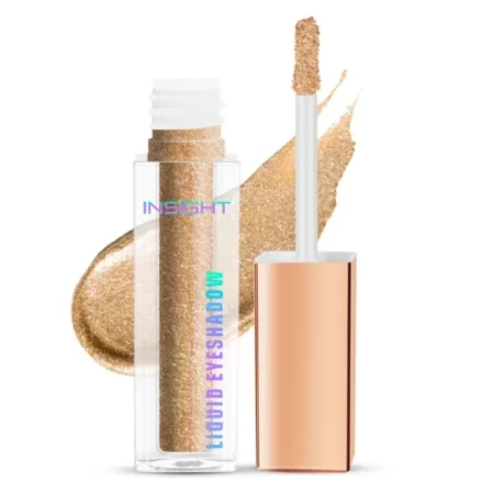 Insight Cosmetics Liquid Eyeshadow | Waterproof | Smooth Glide Formula | Highly Pigmented Eyeshadow With Radiant Shimmer Finish | Non-Transfer, Insta Dry, Long Wearing Eyeshadow(3 gm), Dusty Gold