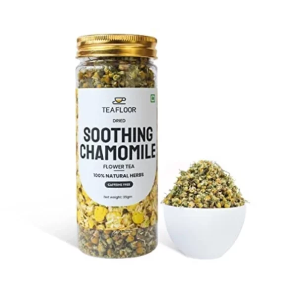 TEAFLOOR Dried Soothing Chamomile: Antioxidant-Rich Chamomile Tea, 35 grams, Herbkart8t741wWtQKYr9L.webp, Herbkart8t741wWtQKYr9L