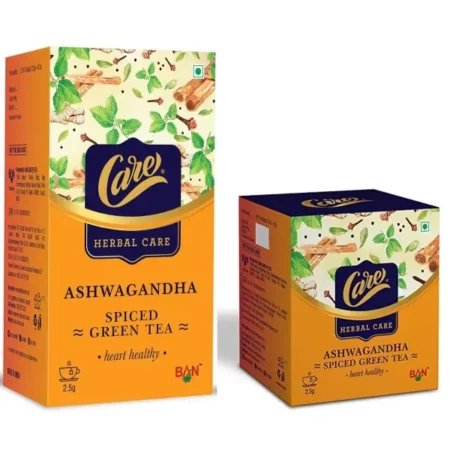 CARE Ashwagandha Immunity Booster Spiced Herbal Green Tea, 35 Tea Bags