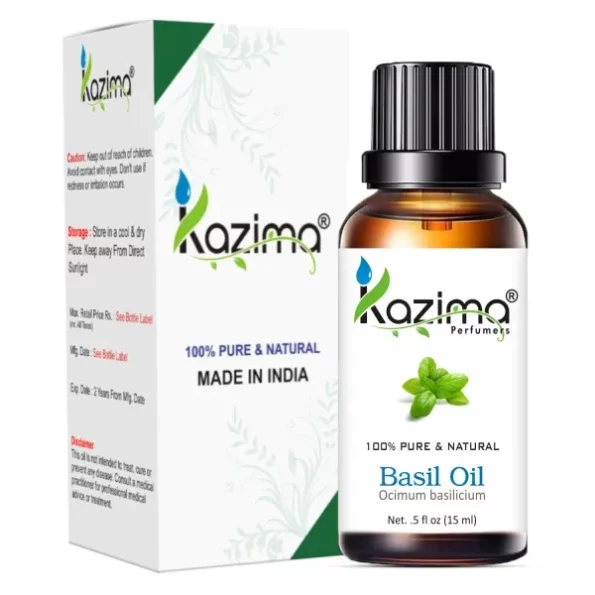 KAZIMA Basil Tulsi Essential Oil (15ML) available on Herbkart