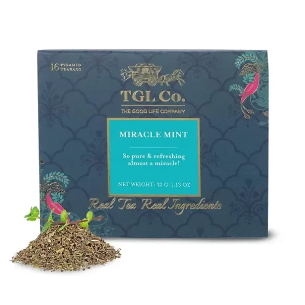 TGL Co. The Good Life Company Miracle Mint Tisane Herbal Infusion Tea (15 Tea Bags + 1 Exotic Sample), Herbkart8t771LmNx99vXL.webp,