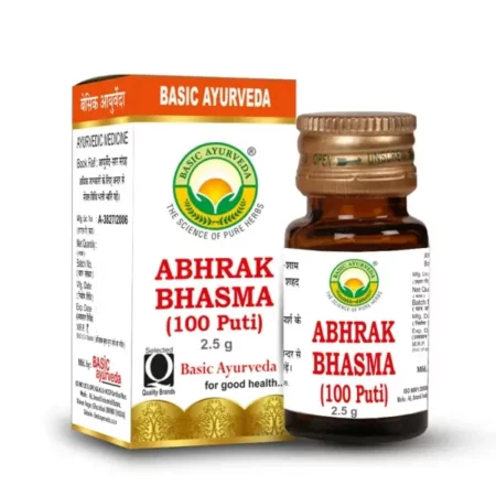 BASIC AYURVEDA Abhrak Bhasma (100 Puti) 2.5 Gram Pack of 1 |