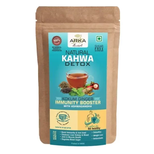 Arka All Natural Kokum Ginger Kahwa with Ashwagandha, Detox Herbal Green Tea, 30 Sachets (90g), Herbkart8t761bV9uyjgAL.webp, Herbkart8t761bV9uyjgAL