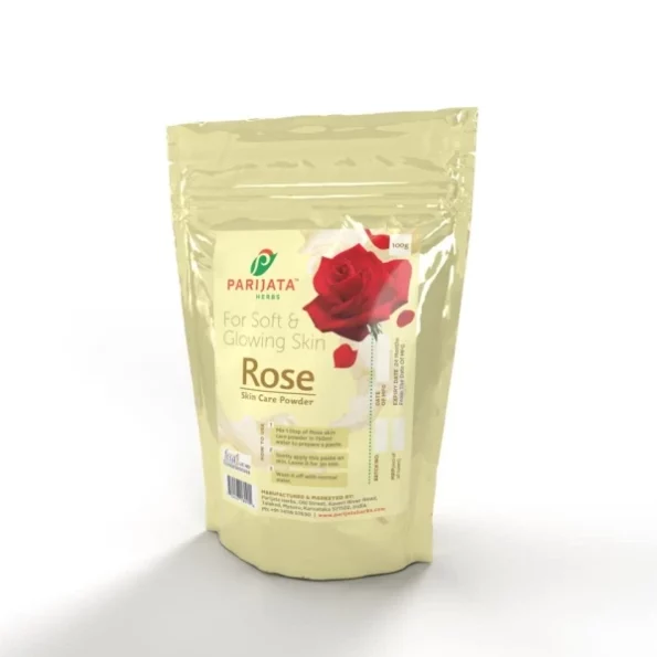 Parijata Herbs Pure & Natural Double Filtered Rose Petal Powde, 100gm available on Herbkart