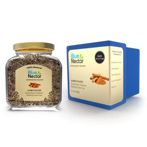 Blue Nectar Amritanadi Darjeeling Healing & Slimming Green Tea with Cinnamon (50g, 25 cups), Herbkart8t761uPMsRZcSL.webp, Herbkart8t761uPMsRZcSL