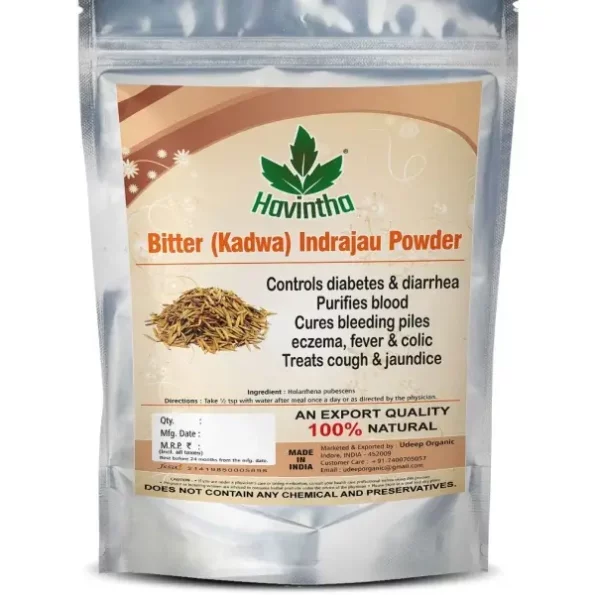 Havintha Natural Bitter (Kadwa) Indrajau Powder - 100 grams, Herbkart8t7618WGxiGG8L.webp,