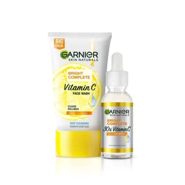 Garnier Bright Complete Facewash 150g & Bright Complete Vitamin C Serum 30ml, Combo, Herbkart8t7516Gi6g2093L.webp, Herbkart8t7516Gi6g2093L