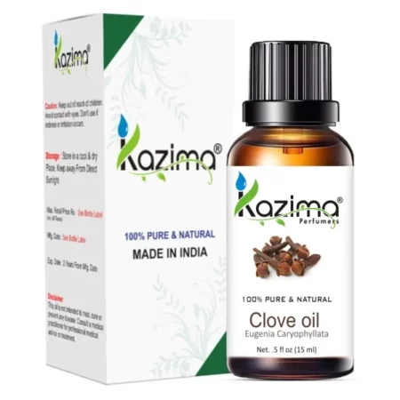 KAZIMA Clove Essential Oil - 100% Pure, Natural & Undiluted Oil for Skin Care & Hair Care, 15 ml