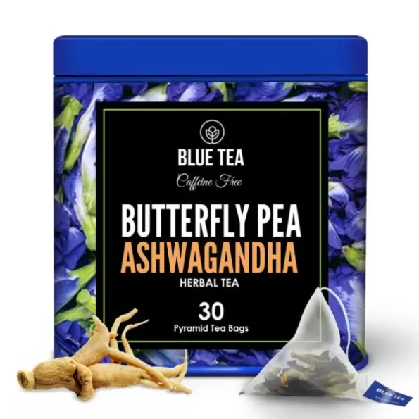 BLUE TEA-Butterfly Pea Flower Ashwagandha - 30 Pyramid Tea Bags, Herbkart8t771GBfa1NvwL.webp, Herbkart8t771GBfa1NvwL