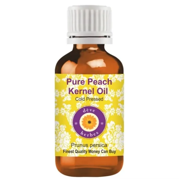 Deve Herbes Pure Peach Kernel Oil (Prunus persica) Natural Therapeutic Grade Cold Pressed 100ml, Herbkart8t761Kf20u-ciYL.webp, Herbkart8t761Kf20u ciYL