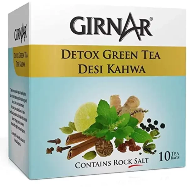 Girnar Food & Beverages Pvt. Ltd. Deto- Green Tea (Desi Kahwa) 10 Tea Bags,25 Grams), Herbkart8t771XzhqJC1cL.webp, Herbkart8t771XzhqJC1cL