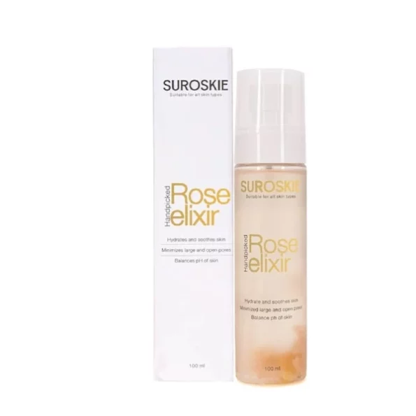 SUROSKIE Rose Water Elixir Face Spray & Mist with Pure Rose Extracts, 100ml available on Herbkart