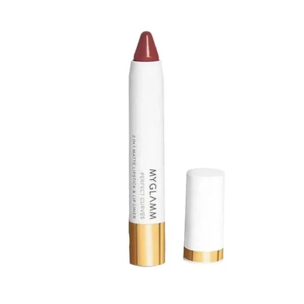 MyGlamm Perfect Curves Matte Lip Crayon - Bourbon Candy (Beige) - 3.7 gm, Herbkart8t741LXtGpASPL.webp, Herbkart8t741LXtGpASPL