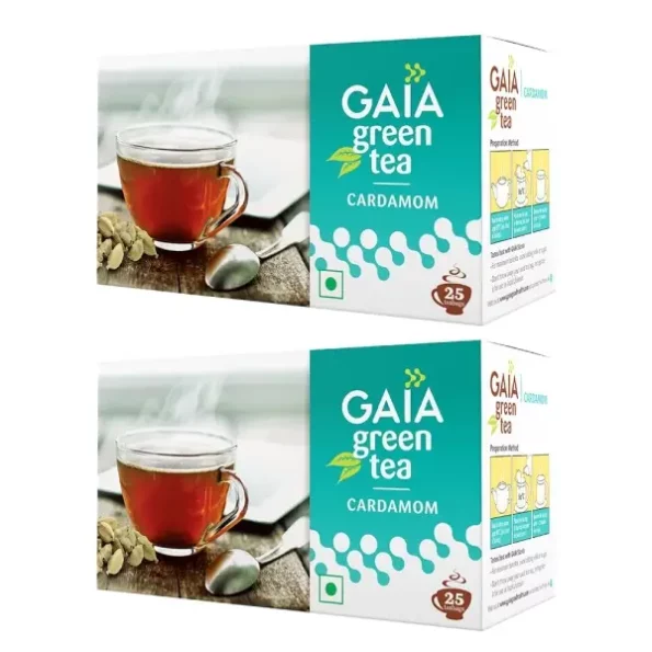 Gaia Green Tea - Cardamom Flavored - 2x25 Tea Bags, Herbkart8t761dr6bSUKsL.webp, Herbkart8t761dr6bSUKsL