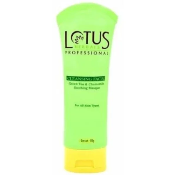 Lotus Professional Cleansing Facial Green Tea And Chamomile Soothing Masque, 60g, Herbkart8t7410ENo1J66L.webp, Herbkart8t7410ENo1J66L